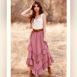 Joyfolie Theresa Maxi Skirt Small